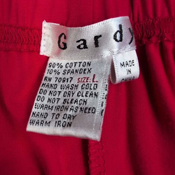 Gardy Leggings Women’s L (M 27x28) High Rise Stretch Red Rhinestone Embellished - Picture 3 of 9